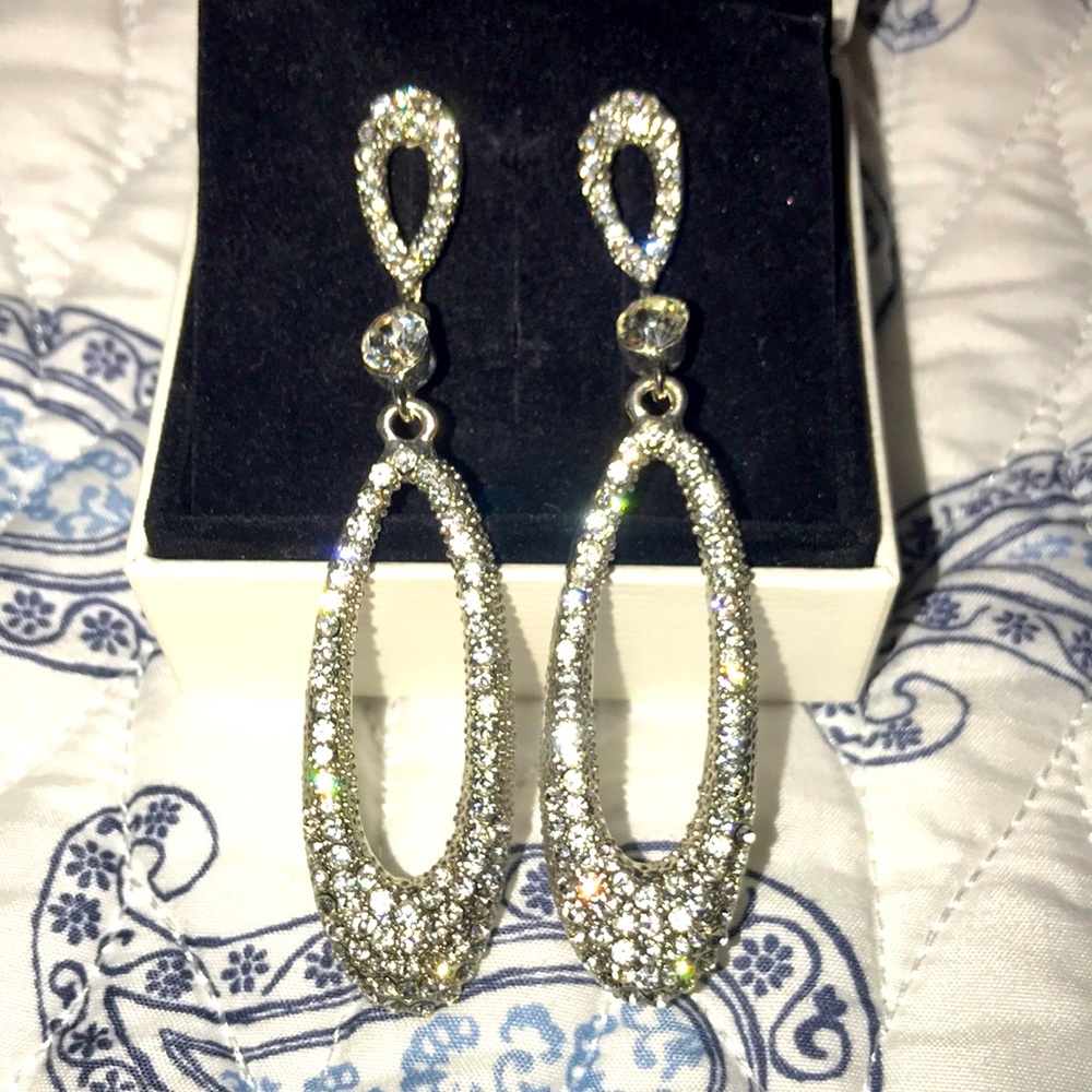 Homecoming/ Prom Rhinestone Earrings - Picture 2 of 3